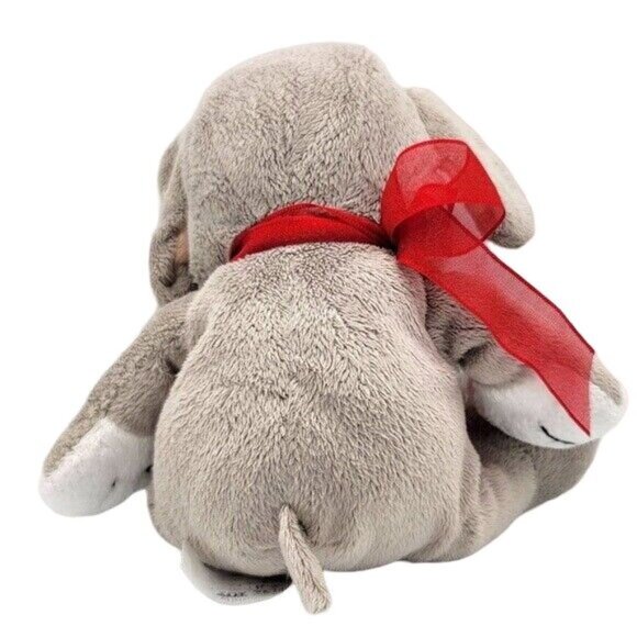 2/$15 Fine Toy Elephant Plush Gray 12" Heart Love On Foot Red Ribbon Valentine - Picture 4 of 10